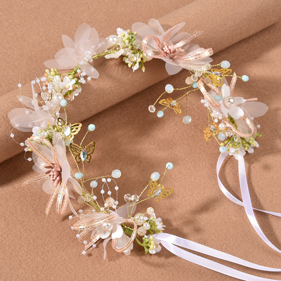 The Flower Design Wedding Bridal Hair Band - Click Image to Close